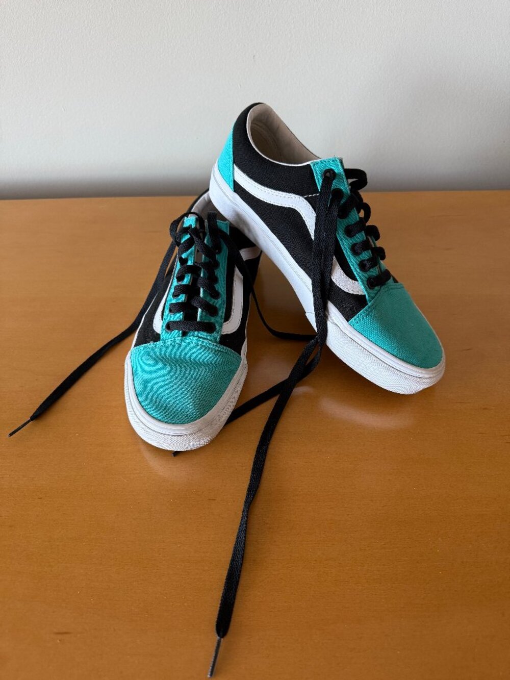 Vans Shoes, Teal, black, white